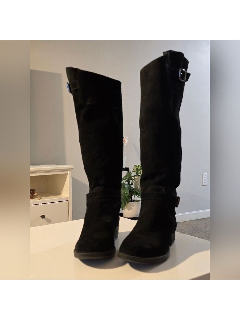Sam Edelman suede leather over knee tall boots color black size 7 - Picture 2 of 8